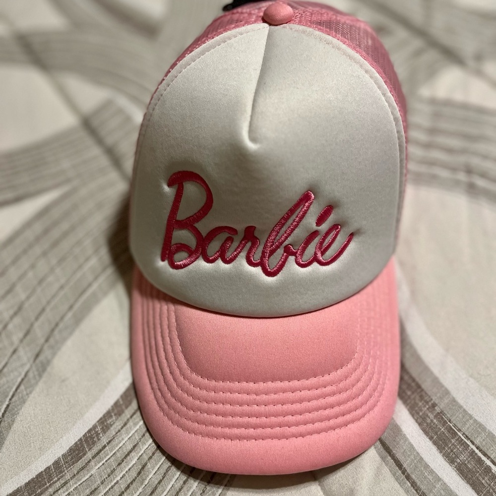 Barbie Pink and White Cap (Trucker Hat)